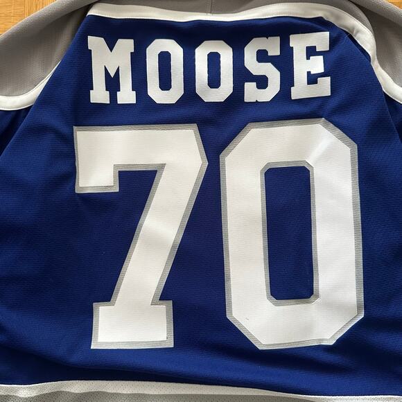 Vintage Sudbury Wolves CCM Maska Air Knit Hockey Jersey Minor League Moose - Picture 5 of 6